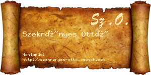Szekrényes Ottó névjegykártya