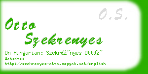 otto szekrenyes business card